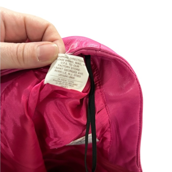 Vintage VAKKO Barbie hot Pink high waisted leather pencil Skirt Size 6 - Picture 9 of 10
